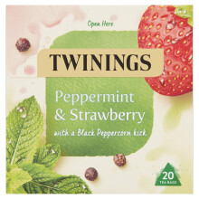 Twinings Peppermint and Strawberry Herbal Tea Bags - 20 Tea Bags