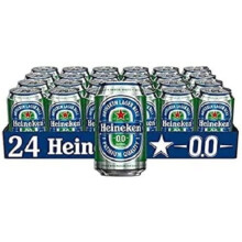 Heineken 0.0 Alcohol Free Beer Cans, 24 x 330 ml,packaging may vary