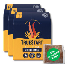 TrueStart Coffee Bags - Smooth Energising Colombian, Quick Steep, Individually Wrapped, Medium Roast 100% Colombian Arabica - Mycotoxin-Free & Antiox