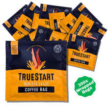 TrueStart Coffee Bags - Smooth Energising Colombian, Quick Steep, Individually Wrapped, Medium Roast 100% Colombian Arabica - Mycotoxin-Free & Antiox