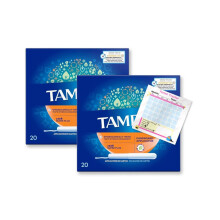 Tampons Super Plus Cardboard Applicator Blue Box 40 Tampons (2 Packs of 20) | Leak Protection | Super Absorbent | Fragrance-Free | Long Lasting Prote