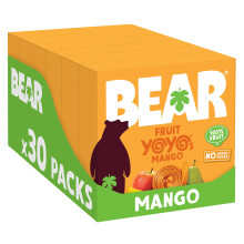 BEAR Yoyo Mango 20g (Pack of 30) – Made with Real Fruit, No Added Sugar, Ideal lunchbox snack for kids or on-the-go