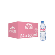 Evian Still Mineral Water, 24 x 0.5L