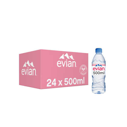 Evian Still Mineral Water, 24 x 0.5L