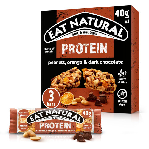 Eat Natural Protein Packed Bars - Peanuts, Dark Chocolate & Orange -
