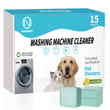 Washing Machine Cleaner -15 Pack, Formulated for Pet Owners | Compatible with HE, Top & Front Load Washer | Septic Safe | Fresh Scent | Removes Resid