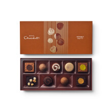 Hotel Chocolat Notably Nutty 9-Piece Boxed Selection, 105g - Chocolate Gift Box For Birthday, Anniversary, Thank You