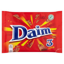 Daim Chocolate Bar, Crunchy Almond Caramel Covered in Milk Chocolate