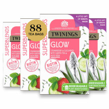 Twinings Superblends Glow Tea - Strawberry & Cucumber Green Tea with Aloe Vera &