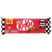 KitKat F1 4 Finger Milk Chocolate Biscuit Bar 8 Pack Multipack 332g, 8 Bars x 41