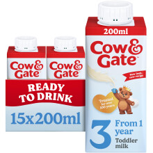 Cow and Gate 1 to 2 Years Growing Up Milk 200 ml (Pack of 15) - Packaging May Va