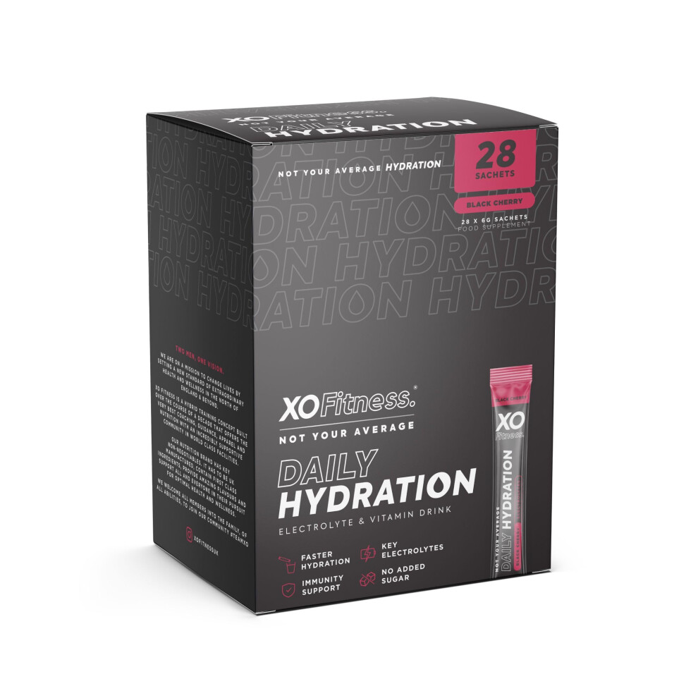Xo Fitness Hydration Sachets | 28 Servings | Key Electrolytes Sachets | Immunity Support With Essential Vitamins & Minerals | Zero Sugar & Low Calorie Hydration