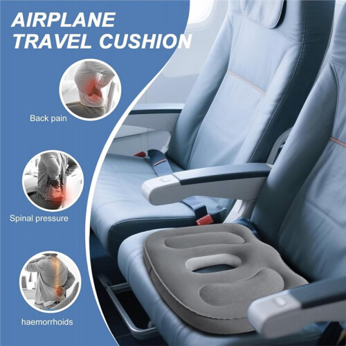 Coussin de , Coussin de Siège Gonflable Portable - Idéal pour les Sièges D'Avion et de Stade 1