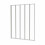 5 Panel 1200 x 1400mm Chrome Over Bath Glass Shower Screen Folding 3
