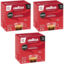 Lavazza A Modo Mio Espresso Passionale Coffee Pods x36 (Pack of 3, Total 108 Capsules) - Dark Roast with Caramel & Chocolate Notes