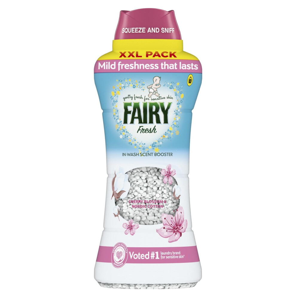 Fairy In-Wash Scent Booster 735G, Cherry Blossom & Nordic Cotton, Mild Freshness That Lasts, Voted No1 For Sensitive Skin