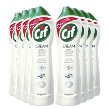 Cif Original Cream Multipurpose Surface Cleaner enriched with a fresh, ocean scent made with 100% natural cleaning particles for gentle and reliable