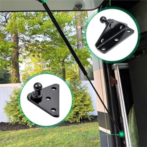 10mm  Stud Mounts for Springs and Shock Absorbers - Includes L-Type and Flat Mounts, with Mounting Screws 1
