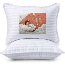 Utopia Bedding Toddler Pillows 2 Pack, 33 x 45 cm Cot Pillow, Kids Small Pillow, Soft and Breathable Pillows, Perfect for Travel (White)