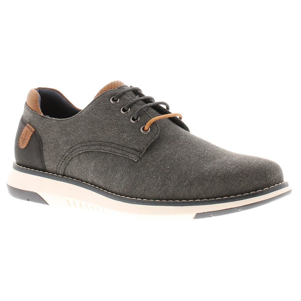 Hush Puppies (, 7 (Adults')) Mens Shoes Canvas Memory Foam Bruce Uk Size Grey