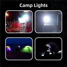 2er-Pack Wiederaufladbare LED Tragbare USB Campingzeltlampe, Batteriebetriebenes Notlicht für Outdoor, Indoor, Wandern, Angeln