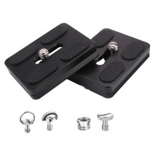 2X Piastra A Sgancio Rapido per Treppiede Universale, Piastra Arca Swiss per Treppiede per Fotocamera DSLR Ballhead (PU-50)