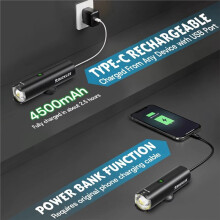 BUCKLOS Éclairages de Vélo Super Lumineux pour la Conduite Nocturne Phare de Vélo LED USB 2500mAh Rechargeable avec Étanchéité IP66