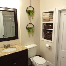 2pcs BlackArtificial Hanging Succulent Plants Fake String of Pearls in Pot Wall Decor for Living Room Home Indoor