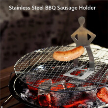 8Pcs Stainless Steel Sausage Holder Party Camping Gifts Reusable Hot Dog Stand Funny Kitchenwares for Picnics