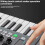 JAMJUM MIDI Control Keyboard with Drum Pad/Knob, Wireless MIDI Controller with 25 Velocity Sensitive Keys 8 RGB Backlit 7