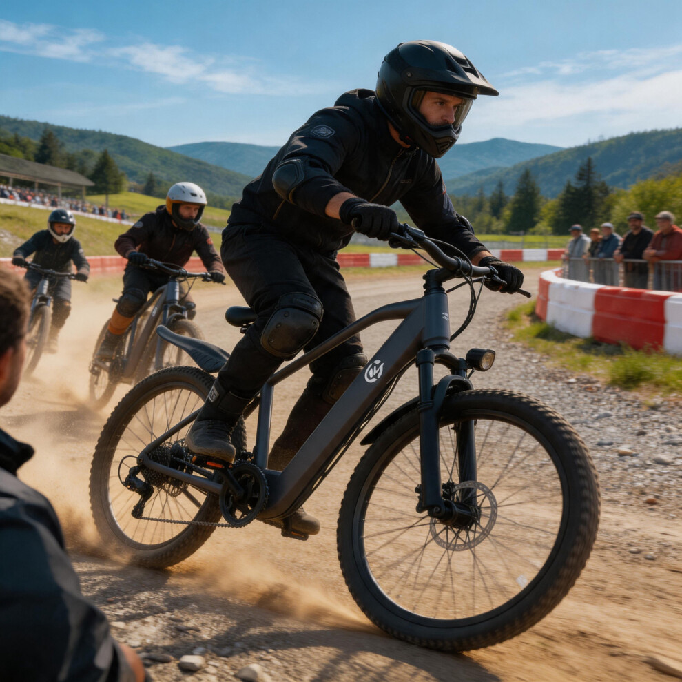 M-Ding 26-Inch Electric Mountain Bike, Equipped With A 250W Motor And 7-Speed Transmission, With A Range Of 50-70 Kilometers.