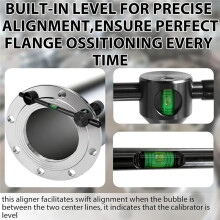 Threaded Pipe Flange Aligners,Flange Aligners Fit Flanges with Holes From 1/2" - 1-7/16" Diameter,with Built-in Level