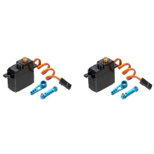 2X Three Wire Metal Gear Servo with Servo Arm Servo Rod for  144001 124019 124018 A959-B A959 RC Car Upgrade Parts