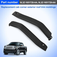 Cab Corner Roof Molding Trim for F-150 2009-2014 Accessories Replace 9L3Z-1651728-AA 9L3Z-1651729-AA