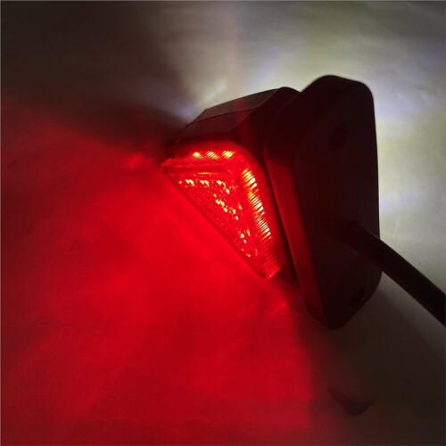 Double Faced Truck LED Side  Light Triangle Brake Tail Light for Trailer Lorry Pickup RV 2