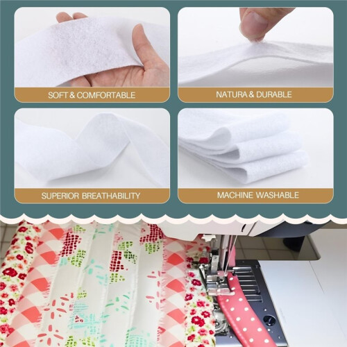 Tiras de Manta Acrílica em Rolo com Molde para Tubos, 2 1/4 Polegadas, Mistura de Algodão, para Quilting e Tapetes 2