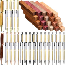 10 Sets Woodturning Pen Kits Project Supplies 7mm Slimline Pen Kits with Refill for Lathe Turning -Package Crafts