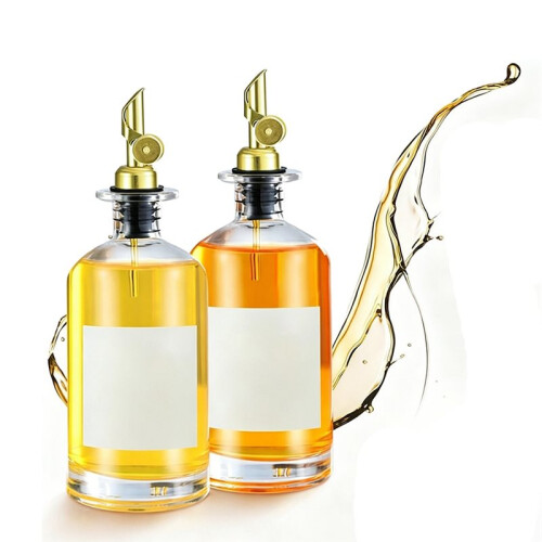 2 St. 350 Ml Premium Olivoljedispenserflaskor för Kök med Hällrör, Elegant Olivoljeflaska, Sprayflaskor för Matlagning 2