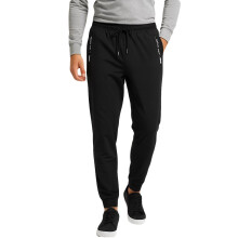 (Black, M) Mens Stretch Jogging Bottoms Gym Pants