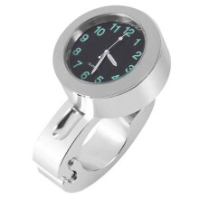 Motorcycle Universal 7/8 Inch Handlebar Watch Clock with Buckle Waterproof Sun-Proof Shockproof Silver