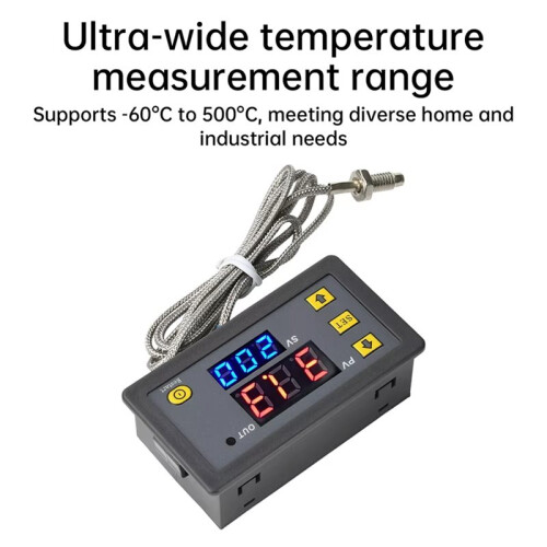 DC24V Digital Temperature Controller -60-500 K-Type Thermocouple Temperature Control  Display Thermoregulator 2