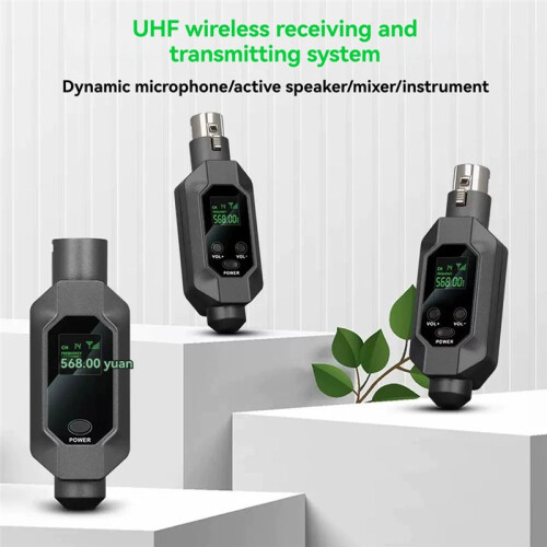 2.4G UHF Wireless Audio Transceiver Audio Transceiver System Wireless Microphone System XLR Mic Converter Adapter