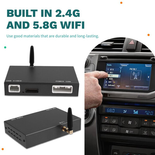 Wireless Carplay Android Auto for  Touch 2 Entune 2.0 Highlander Tundra Sienna Prius Yaris CHR Module Decoder 2