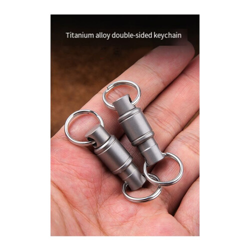 Alloy Two Way Key Ring  Detachable Key Attachment Multifunctional Rust Resistant EDC Tool Gray 1