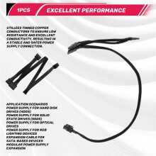 6Pin to 3 Straight SSD HDD Power Cable for RM / RMX / RMi / HX / HXi / CX / CX-M / CS / CS-M Series Modular