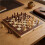 Träfällbart 3 i 1 Schackbackgammon Träbräde Vikbart Brädspel 29x29cm 6