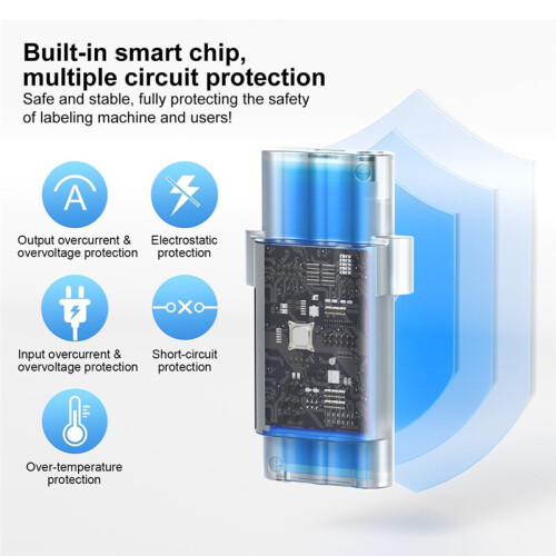 Batteria per Etichettatrice Portatile, Nera, Compatibile con M210/BMP21,  Capacità e Lunga Durata. 2