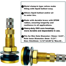 4X TR618A Tire Valve Stems,Tubeless Air Liquid Tractor Valve Stems for Tubeless Tires, Industrial Agricultural Wheels