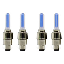 4PCS Neon Bike Spoke Lights Bicycle LED Light Tire Valve Cap Flashlight Wheel Spoke Bicycle Accessories A