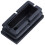 48 Pcs Black Plastic Rectangular Blanking End Caps Inserts 20mm X 40mm 7